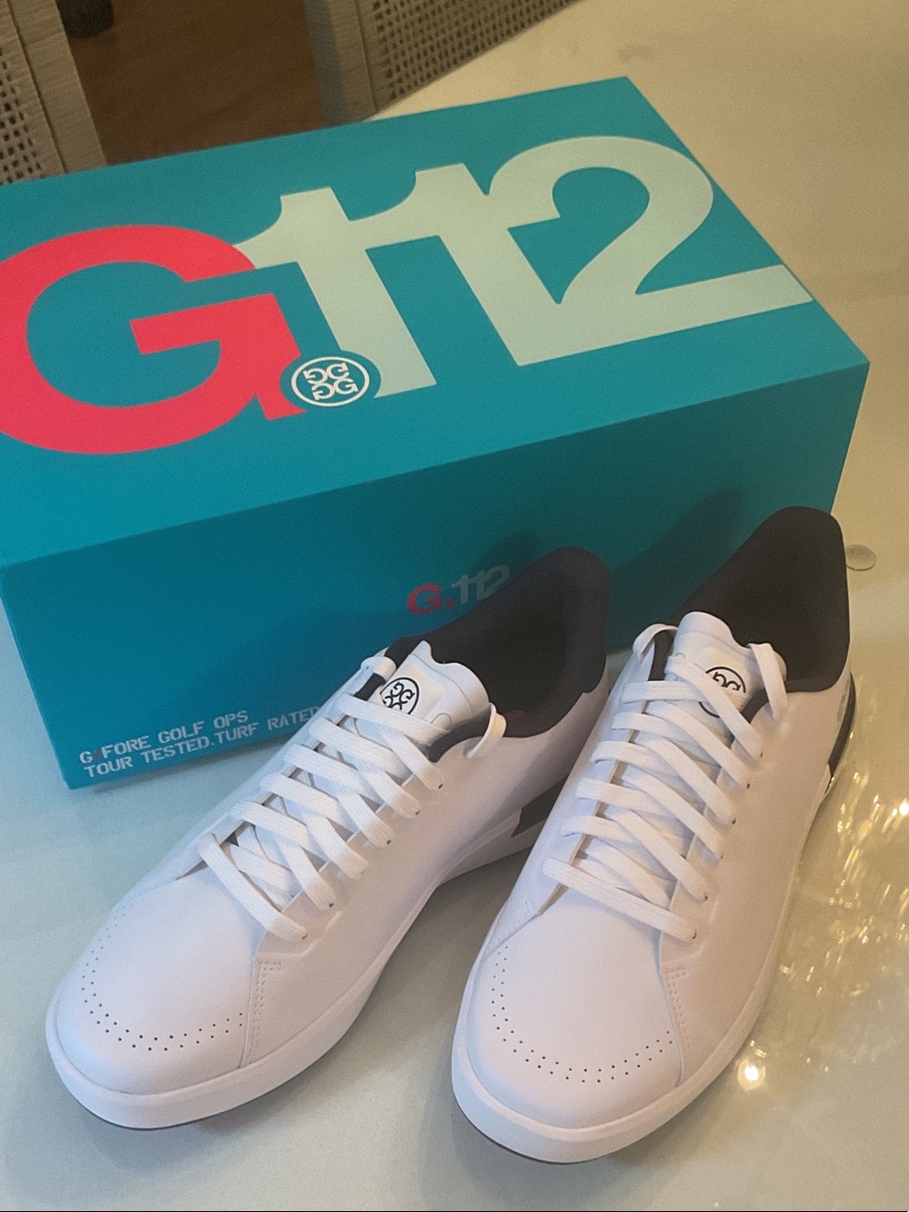 G/Fore Men’s White Leather Golf Sneaker NEW